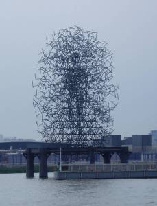 Sculpture by Antony Gormley, Quantum Cloud. Courtesy of Creative Commons.